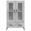 vidaXL Highboard betonggr&aring; 69,5x31x115 cm konstruert tre