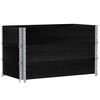 vidaXL Pallekarmer 3 stk svart 100x50 cm heltre furu