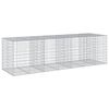 vidaXL Gabionkurv med deksel 350x100x100 cm galvanisert jern