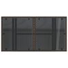 vidaXL Hagebord med glassplate brun 100x55x73 cm polyrotting