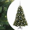 vidaXL Kunstig juletre med julekuler 120 cm 150 LED-lys Varmhvit
