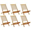 vidaXL Klappstoler 6 stk. beige heltre akasie