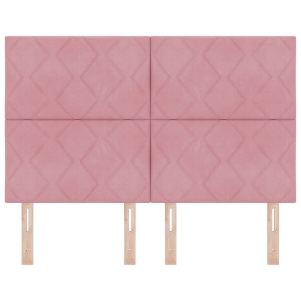 vidaXL Hodegavl med hodegjerde Rosa 160 cm Fløyel