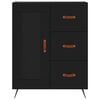 vidaXL Highboard svart 69,5x34x180 cm konstruert tre
