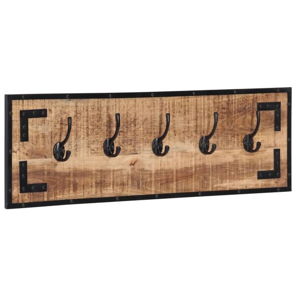 vidaXL Knaggrekker 2 stk 80x8x25 cm heltre grovt mangotre