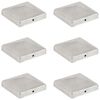 vidaXL Gjerdestolpehatter pyramide 6 stk galvanisert metall 101x101 mm