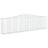 vidaXL Gabionkurver buede 8 stk 400x30x100/120 cm galvanisert jern