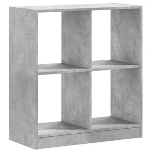 vidaXL Bokhylle betonggr&aring; 68,5x32x75 cm konstruert tre