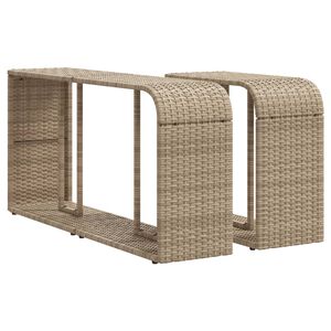 vidaXL Oppbevaringshyller 2 stk beige polyrotting