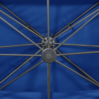 vidaXL Hengeparasoll med dobbel topp 400x300 cm asurblå