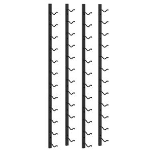 vidaXL Veggmontert vinstativ for 12 flasker 2 stk svart jern
