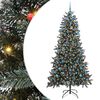 vidaXL Kunstig juletre med 300 LED gr&oslash;nn 210 cm PVC og plast og st&aring;l