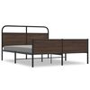 vidaXL Sengeramme i metall uten madrass brun eik 150x200 cm