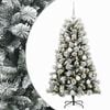 vidaXL Kunstig hengslet juletre med kuler 150 cm 150 LED-lys Varmhvit