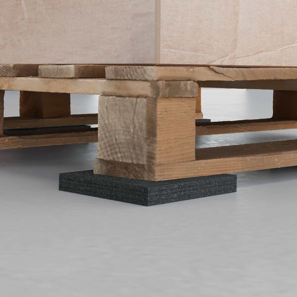 vidaXL Gummipute Svart Gummi