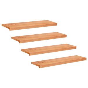 vidaXL Trappetrinn 4 stk. 100 x 25 x 2 cm Lakk Massiv b&oslash;ketre