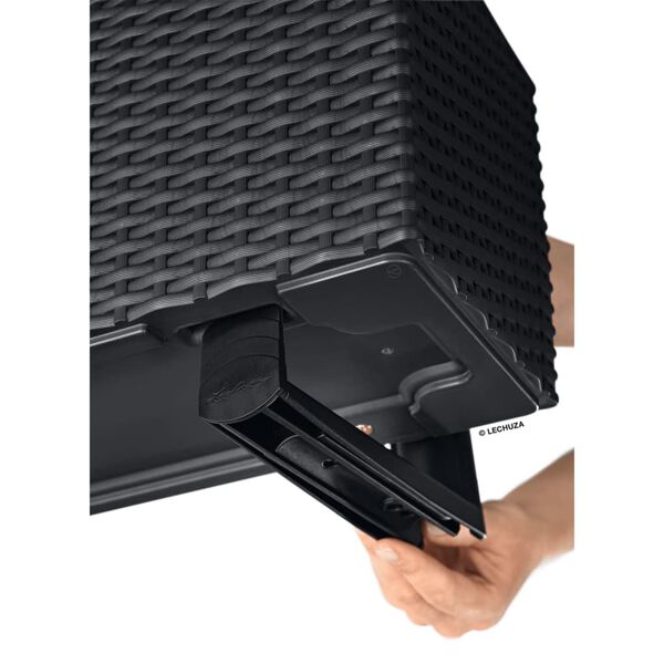 LECHUZA Plantekasse BALCONERA Cottage 80 ALL-IN-ONE granitt