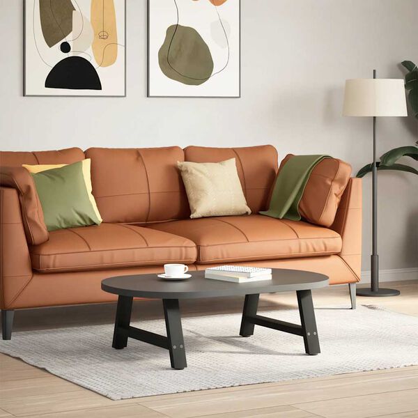 vidaXL Salongbordben A-formet 2 stk svart 70 x (30-31) cm st&aring;l