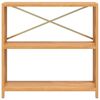 vidaXL Hylle 3 etasjer 80x30x78 cm heltre eik