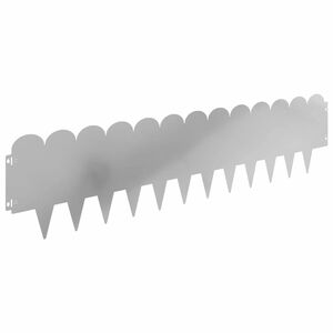 vidaXL Gjerdekant 20 stk. 103 x 25 cm St&aring;l S&oslash;lv