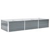 vidaXL H&oslash;ybed galvanisert st&aring;l 240x80x45 cm gr&aring;