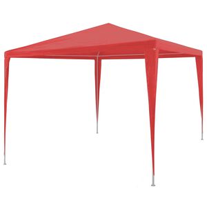 vidaXL Partytelt R&oslash;d 300 x 300 x 255 cm PE og st&aring;l
