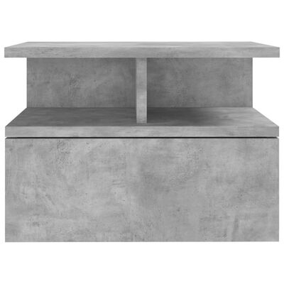 vidaXL Flytende nattbord betonggrå 40x31x27 cm sponplate