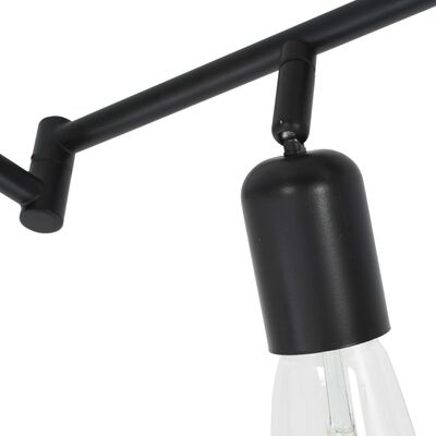 vidaXL Spotlys 6-veis med glødelyspærer 2 W svart 30 cm E27
