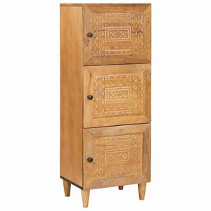 vidaXL H&oslash;yskap Lysebrun 40 x 33 x 110 cm heltre mango