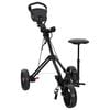 vidaXL Golf Trolley med sete Svart 95 x 69 x 114 cm Jern