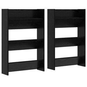 vidaXL Sko Skap 2 stk. 60 x 18 x 90 cm Konstruert tre Svart eik
