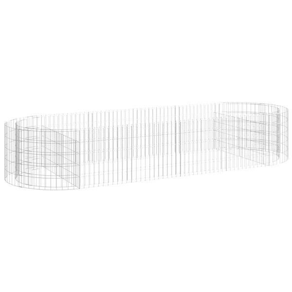 vidaXL Gabion høybed galvanisert jern 300x100x50 cm