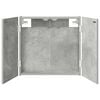 vidaXL Dartbrettskap Betonggr&aring; 56 x 12 x 53,5 cm Konstruert tre
