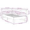 vidaXL Seng med bokhylle uten madrass hvit 75x190 cm heltre furu