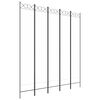 vidaXL Romdeler 5 paneler hvit 200x220 cm stoff