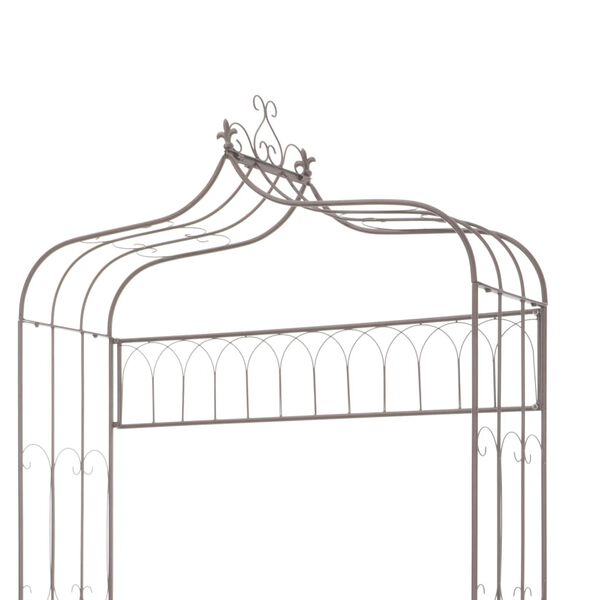 vidaXL Hagebenk 122 cm jern antikk brun