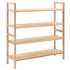 VidaXL Skohylle heltre valn&oslash;tt 69x26x81 cm