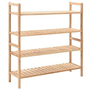 VidaXL Skohylle heltre valn&oslash;tt 69x26x81 cm