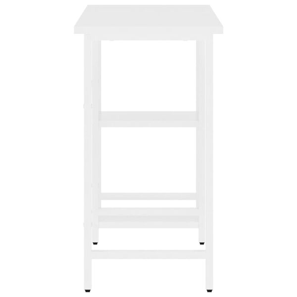 vidaXL PC-bord hvit 80x40x72 cm MDF og metall