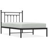 vidaXL Sengeramme i metall med hodegavl svart 100x190 cm