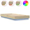 vidaXL Sengeramme med LED-lys sonoma eik 90x200 cm