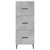vidaXL Highboard betonggr&aring; 34,5x34x180 cm konstruert tre