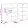 vidaXL Sko Skap med hylle Betonggr&aring; 103 x 30 x 67 cm Konstruert tre