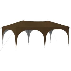 vidaXL Pop-up Festtelt 575 x 288 x 245 cm Gr&aring;brun Oxford Stoff