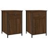 vidaXL Nattbord 2 stk brun eik 40x42x60 cm konstruert tre