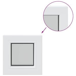 vidaXL Kjellervindu Intern Farge Hvit RISOR 30 x 30 cm