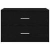 vidaXL Skap med 2 skuffer sort eik 60x31x40 cm konstruert tre