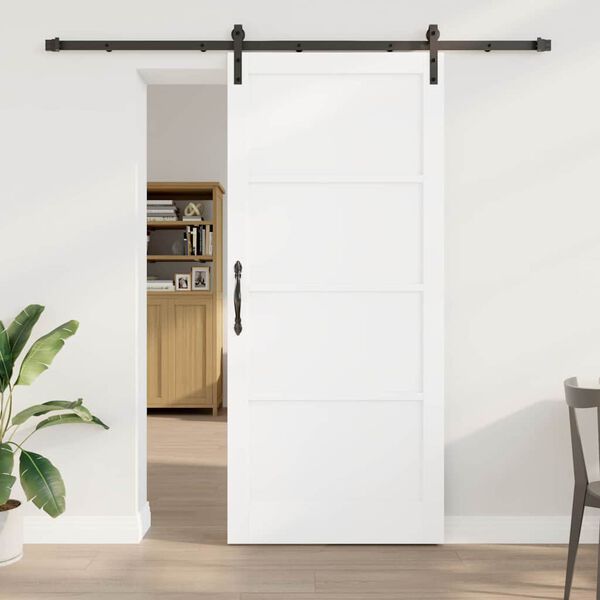 vidaXL Skyved&oslash;r Hvit 93 x 211 cm Massiv furu