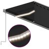 vidaXL Automatisk markise med vindsensor og LED 5x3 m antrasitt