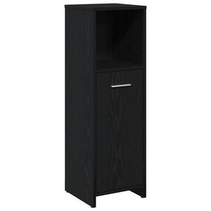 vidaXL Baderomsskap svart eik 30x30x95 cm konstruert tre